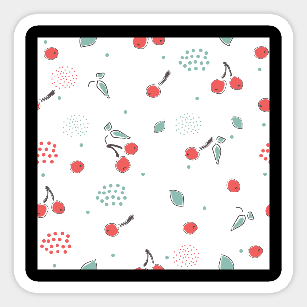 Cherry Pattern Sticker by Countryside